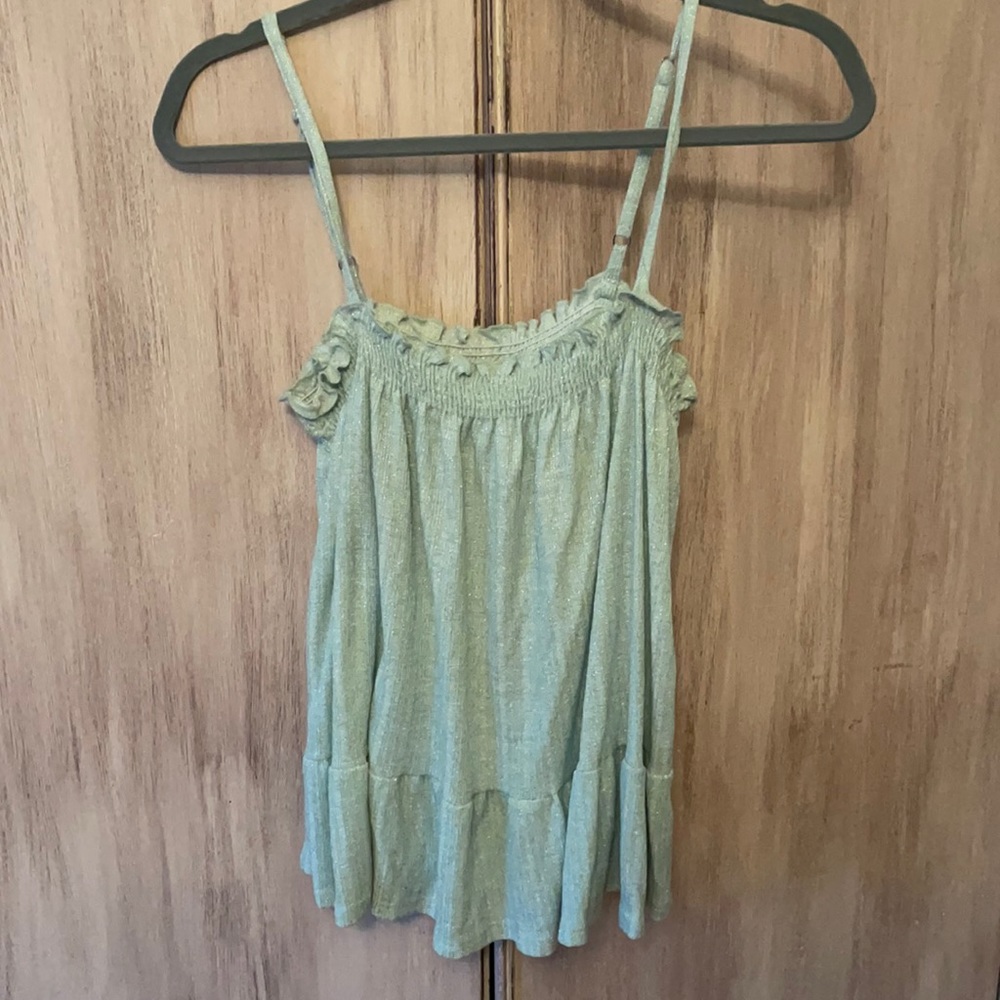 Sparkly mint green top